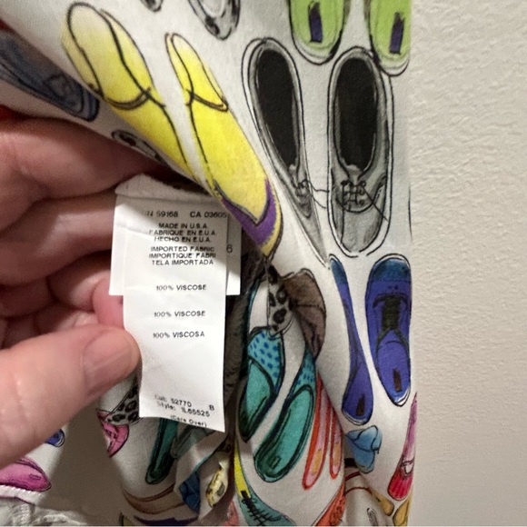 Karen Kane Blue and Pink Asymmetrical Sleeveless Tank Top - Picture 5 of 5